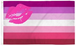 large LIPSTICK KISS LESBIAN RAINBOW gay pride  3X5 FLAG banner signs FL7... - £5.16 GBP