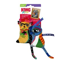 Kong Artz Catnip Cat Toy Feline Kahlo &amp; Pablo Pi-Cat-Sso, 1ea/2 Pk - £3.94 GBP