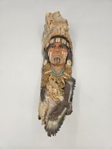 &#39;Native American Indian With Eagle Resin Wall Plaque/Art Décor - 12&quot; Tall - £18.45 GBP