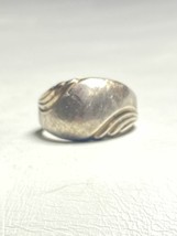 Cigar band ring pinky mid century sterling silver women - £27.78 GBP