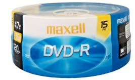 Maxell 4.7 GB DVD-R 15pk  Spindle Write Once / Single Sided Blank Media ... - $14.95