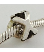 Authentic Chamilia Sterling Silver Initial Letter X  Bead Charm T-50, New - $400.51 MXN