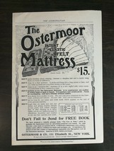 Vintage 1903 Ostermoor Elastic Felt Mattress Full Page Original Ad 1021 - $5.98