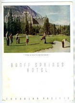 Banff Springs Hotel Restaurant Menu Canadian Pacific Hotels 1948 Eighteenth Hole - £19.70 GBP