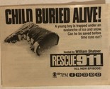 Rescue 911 Tv Print Ad Vintage William Shatner TPA4 - £4.66 GBP