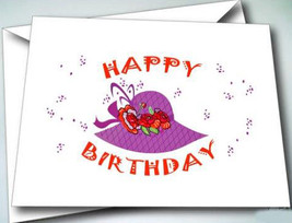 #2 Happy Birthday cards w/ envelopes qty 6 FOR THE RED HAT LADIES OF SOC... - $224.17 MXN