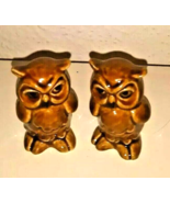 2 Vtg GOEBEL Owl Figurine Miniature Brown Wise Hoot Hooter Mini BARN Wes... - $20.26 CAD
