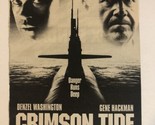 Crimson Tide Movie Print Ad Vintage Denzel Washington Gene Hackman TPA2 - $5.93
