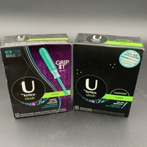 U by Kotex Sleek Tampons Super Unscented 18 Count Each Box New 36 Total 2 Boxes - £12.13 GBP