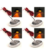 4 Orange Amber LED Chrome Module Motorcycle Car Truck Neon Under Glow Li... - $21.85 CAD