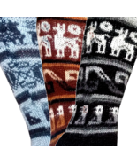 3 pairs of men&#39;s black, grey and brown alpaca socks. Best gift from Boli... - £25.64 GBP