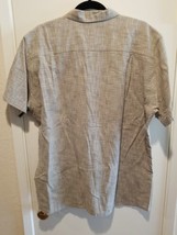 Men&#39;s Patagonia Hemp Cotton Blend Beige Brown Camp Shirt Short Sleeves Size L - £30.86 GBP