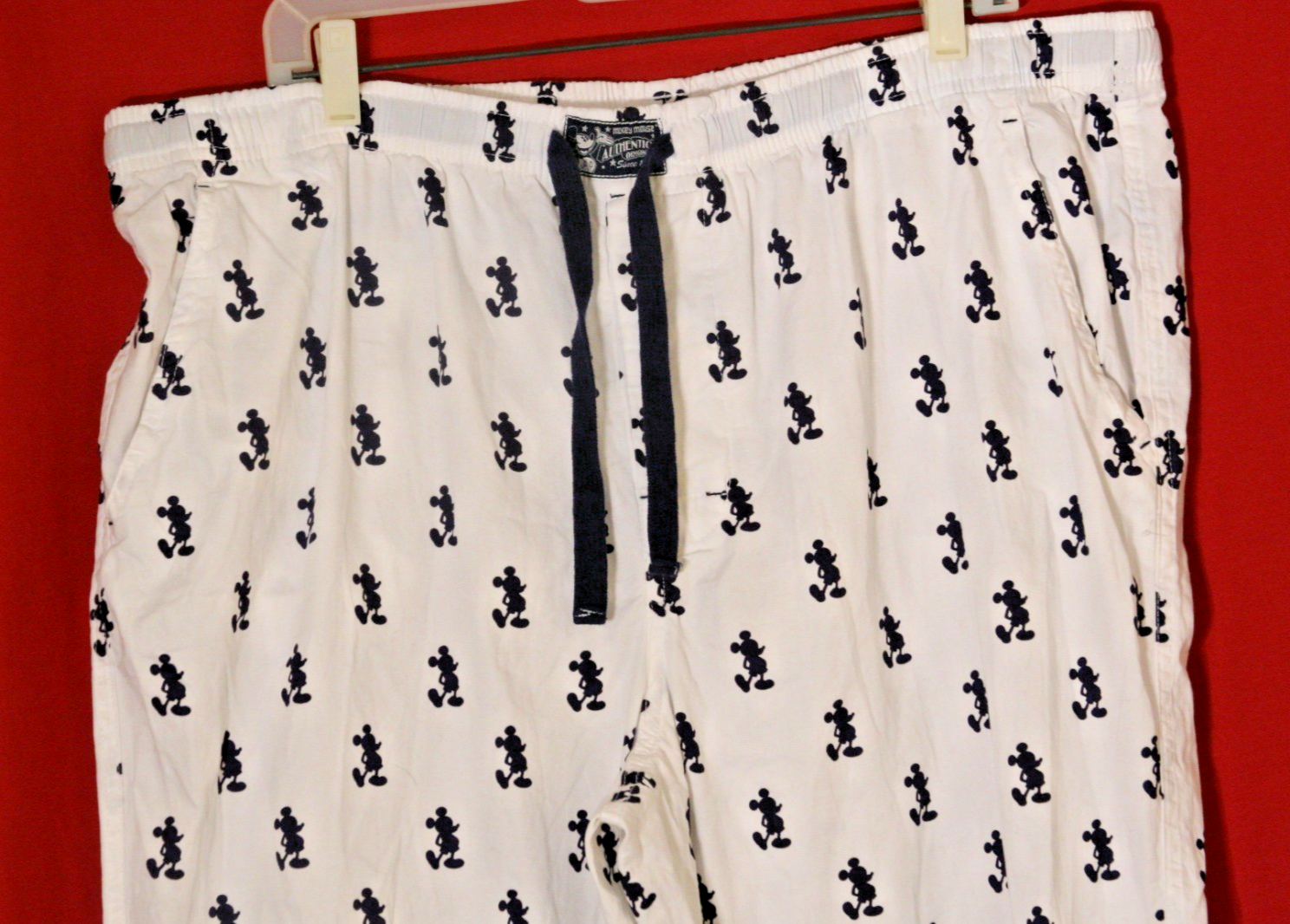 Disney Parks Mickey Mouse Original Pajama Lounge Pants Men's 2XL Authentic White Item image 2