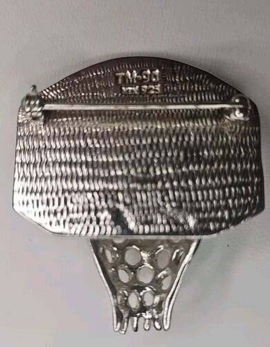 Silver 925 Basketball Brooch Pin Item image 7