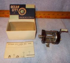 Vintage Ocean City Model 1591 Bait Casting Fishing Reel with Box and Paper - A - £15.69 GBP