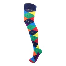 ARGYLE SCOTS Tartan Over Knee High Overknee Long Socks Cotton Argyll OTK... - $8.87