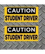2 STUDENT DRIVER Car Window Bumper Safety Warning Security Vinyl Decals ... - $128.79 MXN
