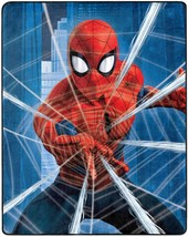 Spiderman Web City Blues Throw Blanket Measures 40 x 50 inches - £20.05 GBP