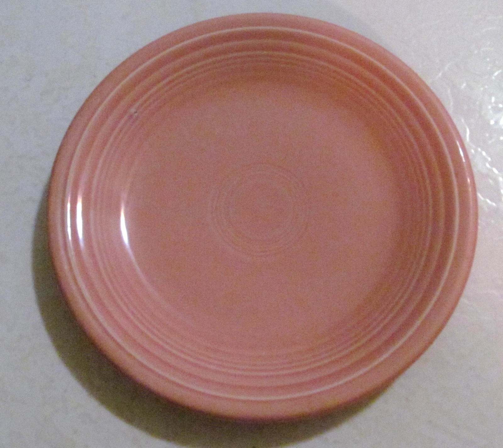 Primary image for Vintage Fiesta Rose Pink Color Solid Heavy Collectible Side Plate by Homer Laugh