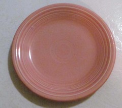 Vintage Fiesta Rose Pink Color Solid Heavy Collectible Side Plate by Homer Laugh - £13.42 GBP