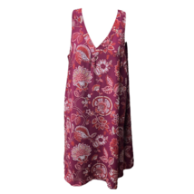 Loft Womens Shift Dress Multicolor Paisley Floral V Neck Sleeveless Chiffon M - £20.43 GBP