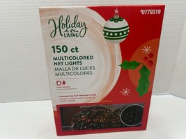 150 Counts Holiday Time Multi-Color Net Christmas Lights Green Wire 24 S... - $12.38