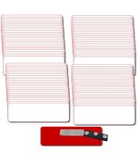 100 BLANK 1 X 3 WHITE / RED NAME BADGE KIT (U) TAGS 1/8" CORNERS MAGNETS... - $179.00