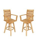 Windsor&#39;s Genuine Grade A Teak Swivel Counter Arm Chairs (Set of 2) - £1,118.56 GBP