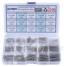 240-Pc Compression Spring Kit – 15 Sizes for DIY &amp; Repair Projects - $7.13