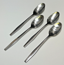 4 Dansk Variation V  Soup Table Spoons KOREA Stainless Flatware - £34.02 GBP