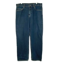 Kirkland Men&#39;s size 38 x 32 Relaxed Fit Straight Leg Blue Denim Jeans  - $22.49