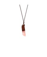 Wood Resin Necklace. Wood Resin Cord Necklace. Wood Resin Adjustable Nec... - £27.52 GBP