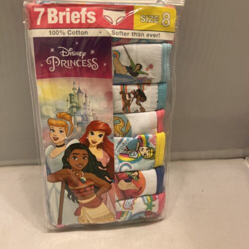 Primary image for Disney Princess Girls Briefs Underwear Size 8 Panties