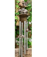 Ebros Elephant Family Resonant Relaxing Wind Chime Patio Garden Decor - $45.26 CAD