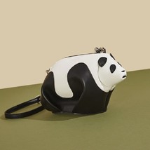 Genuine Leather Handmade Panda Shaped Crossbody Bag Cute Elephant Shaped Clutch  - £61.80 GBP