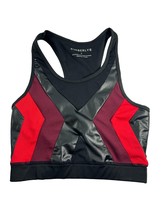Kimberly Womens Sports Bra Size Small Black Red Diamond Pattern Pullover... - $23.76