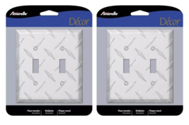 Toggle Wallplate Diamond Stamped Aluminum, Polished Chrome - Amerelle 95... - $1.98