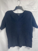 Alfani Womens Knit Metallic Stretch Top Black Size Medium NWOT - $19.00