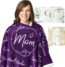 Mother&#39;s Day Gifts for Mom from Daughter Son, I Love You Mom Blanket, Mom Birthd - £23.13 GBP