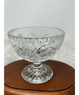 Vintage Cut Crystal Pedestal Dessert/Serving Bowl Dish 4-1/2” - £44.25 GBP