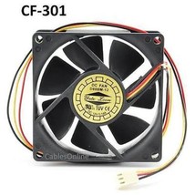 3-Pin 80Mm Cpu Case / Power Supply Ball Bearing Cooling Fan, - $15.99