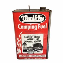 Vtg Thrifty Drug Camping Fuel Advertising Graphic Lantern Stove Tin Gal. ~896A - £26.71 GBP