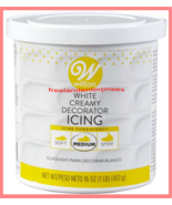 Food Wilton White Creamy Decorator Icing Medium Consistency ~16 oz~ 1 Co... - $11.86