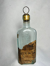 J E Combault&#39;s Caustic Balsam Compound Liniment Drug Store Clear Glass Bottle - £23.94 GBP