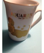 AQUARIUS Zodiac Vintage 24K Gilt Gold Porcelain MUG - Jan 21 to Feb 19 - £15.72 GBP