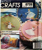 Vintage 1983 Quaint Ann Hoops &amp; Pillows Pattern 8728-m Uncut - £9.43 GBP