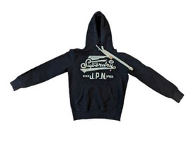 Vintage Super Dry Black Sweatshirt Hood Label Hoodie Size Medium Men  - £24.50 GBP