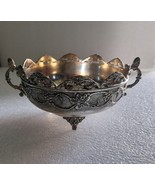 Vintage Ornate Silver Plated Bowl, Silver-plated Art Nouveau Confectione... - €45,74 EUR