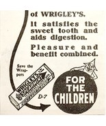 1923 Wrigley&#39;s Chewing Gum Advertisement For the Child Ephemera Candy 4 ... - $27.41 CAD
