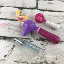 Pink Play Doctors Kit Set Lot Of 5Pcs. Otoscope Thermometer Bandage Pretend Toys - £11.86 GBP